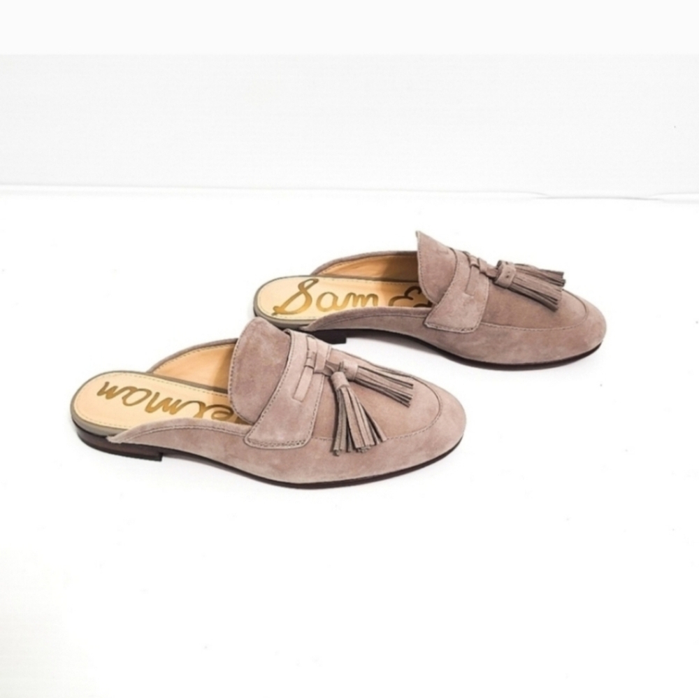 Sam Edelman PARIS Tassel Mule in Greyish Tan - Picture 2 of 5